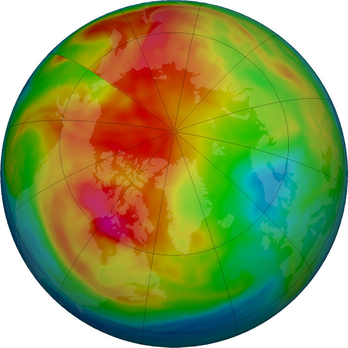 Arctic ozone map for 01 February 2017